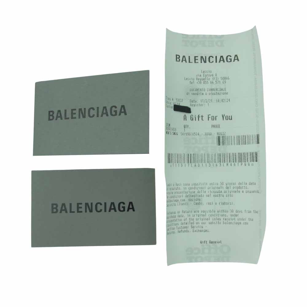 BALENCIAGA バレンシアガ 541996 ラウンドジップ レザー ウォレット 長財布 ブラック系【極上美品】【中古】