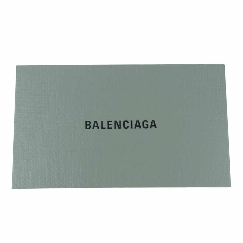 BALENCIAGA バレンシアガ 541996 ラウンドジップ レザー ウォレット 長財布 ブラック系【極上美品】【中古】