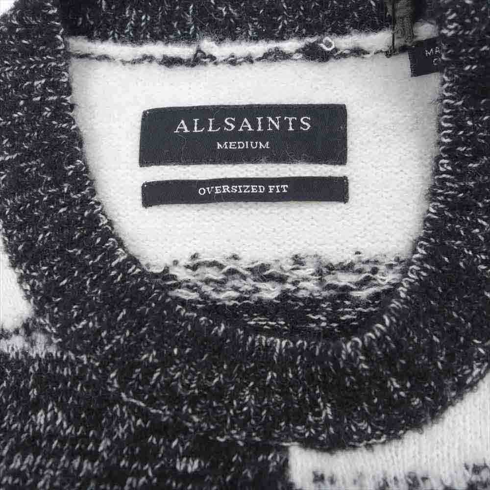 オールセインツ MK021V 341217 LEXI SAINTS CREW JUMPER レクシー セインツ クルー ジャンパー クルー ニット ブラック系 ホワイト系 M【新古品】【未使用】【中古】