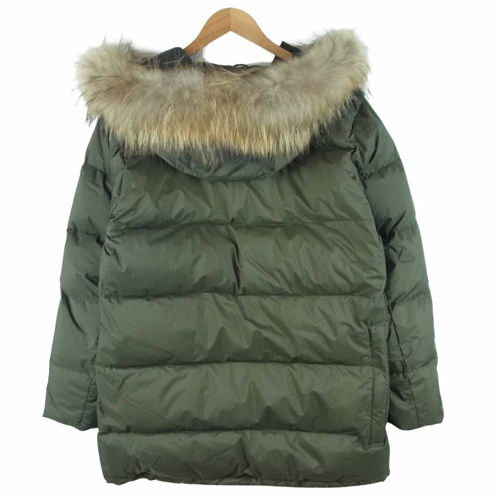 NANGA ナンガ AURORA DOWN HALF COAT オーロラ ダウン ハーフコート カーキ系 M【美品】【中古】