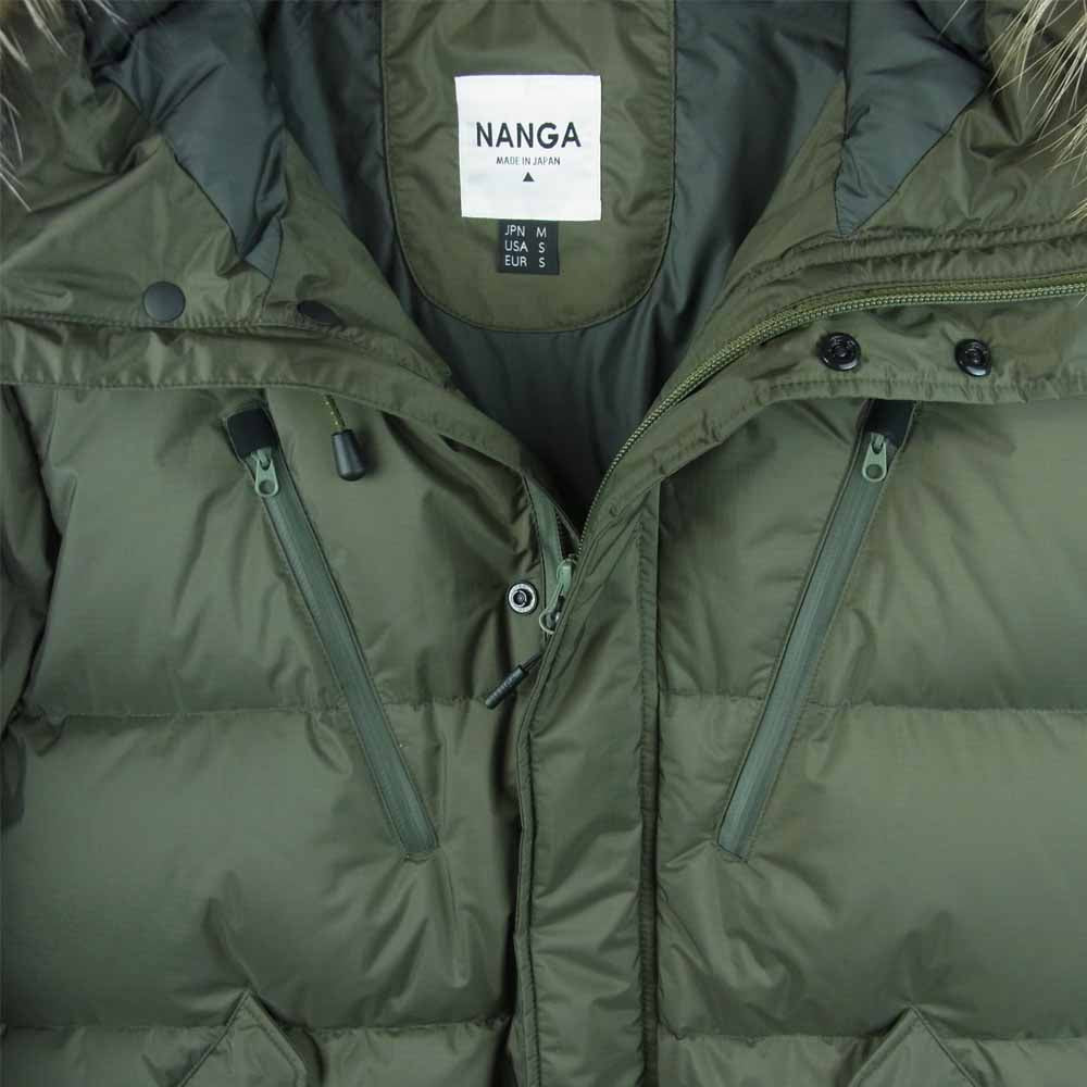 NANGA ナンガ AURORA DOWN HALF COAT オーロラ ダウン ハーフコート カーキ系 M【美品】【中古】
