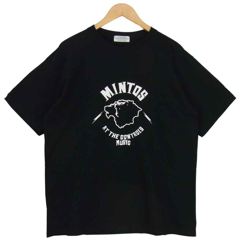 ポエットミーダブワイズ MINTOS AT THE CONTROLS MUSIC プリント Tシャツ ブラック系 XL【美品】【中古】