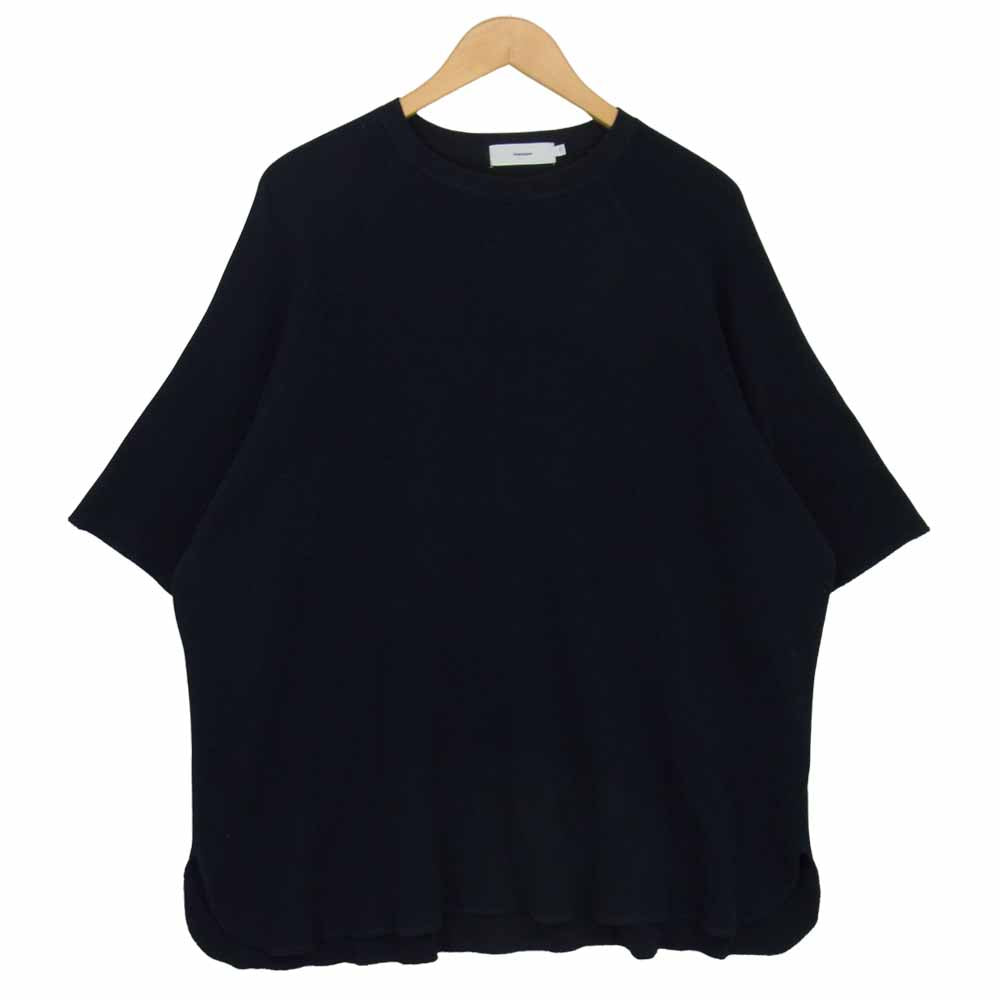 GRAPHPAPER グラフペーパー GM211-70138B Waffle S/S Tee ワッフル 半袖 Tシャツ ネイビー系 F【中古】
