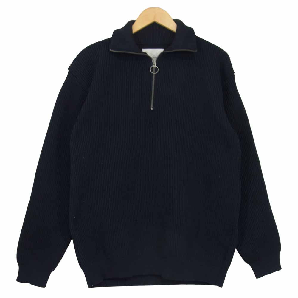 nanamica ナナミカ SUJF040 Half Zip Sweater ハーフジップ セーター ネイビー系 L【中古】