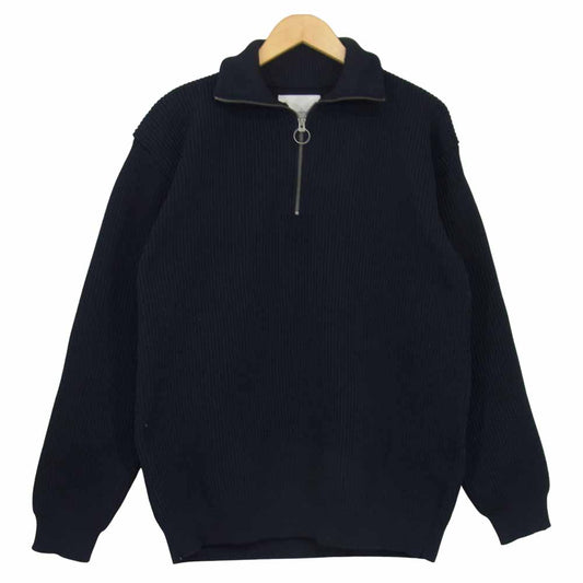 nanamica ナナミカ SUJF040 Half Zip Sweater ハーフジップ セーター ネイビー系 L【中古】