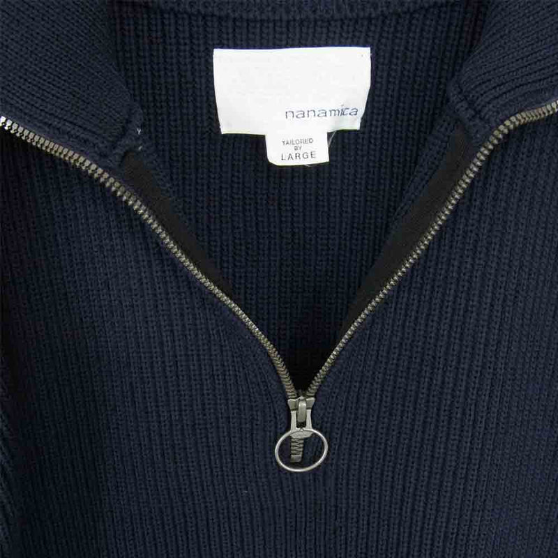 nanamica ナナミカ SUJF040 Half Zip Sweater ハーフジップ セーター ネイビー系 L【中古】