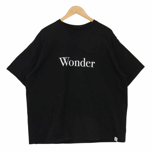 GRAPHPAPER グラフペーパー × POET MEETS DUBWISE ポエットミーツダブワイズ ビッグシルエット 沈黙詩人 Wonder プリント Tシャツ ブラック系 F【中古】