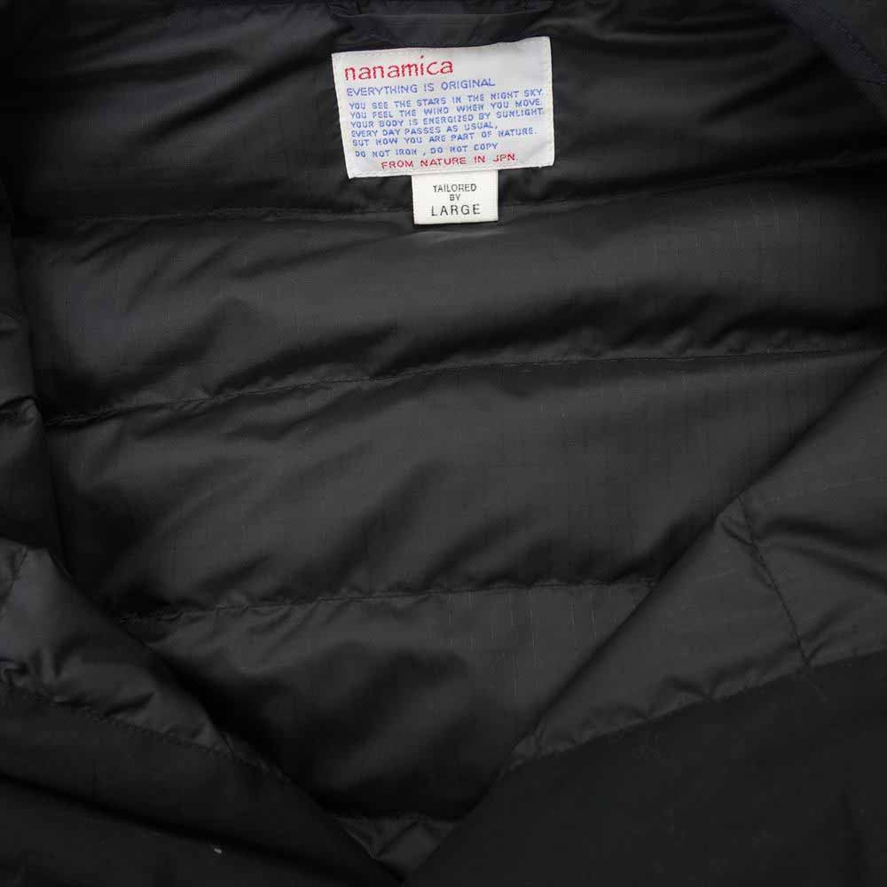 nanamica ナナミカ SUBF061 Down Coat ノーカラー ダウンコート ブラック系 L【中古】