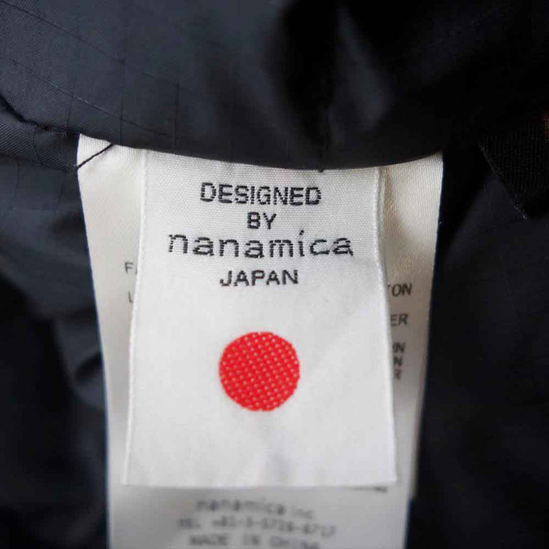 nanamica ナナミカ SUBF061 Down Coat ノーカラー ダウンコート ブラック系 L【中古】