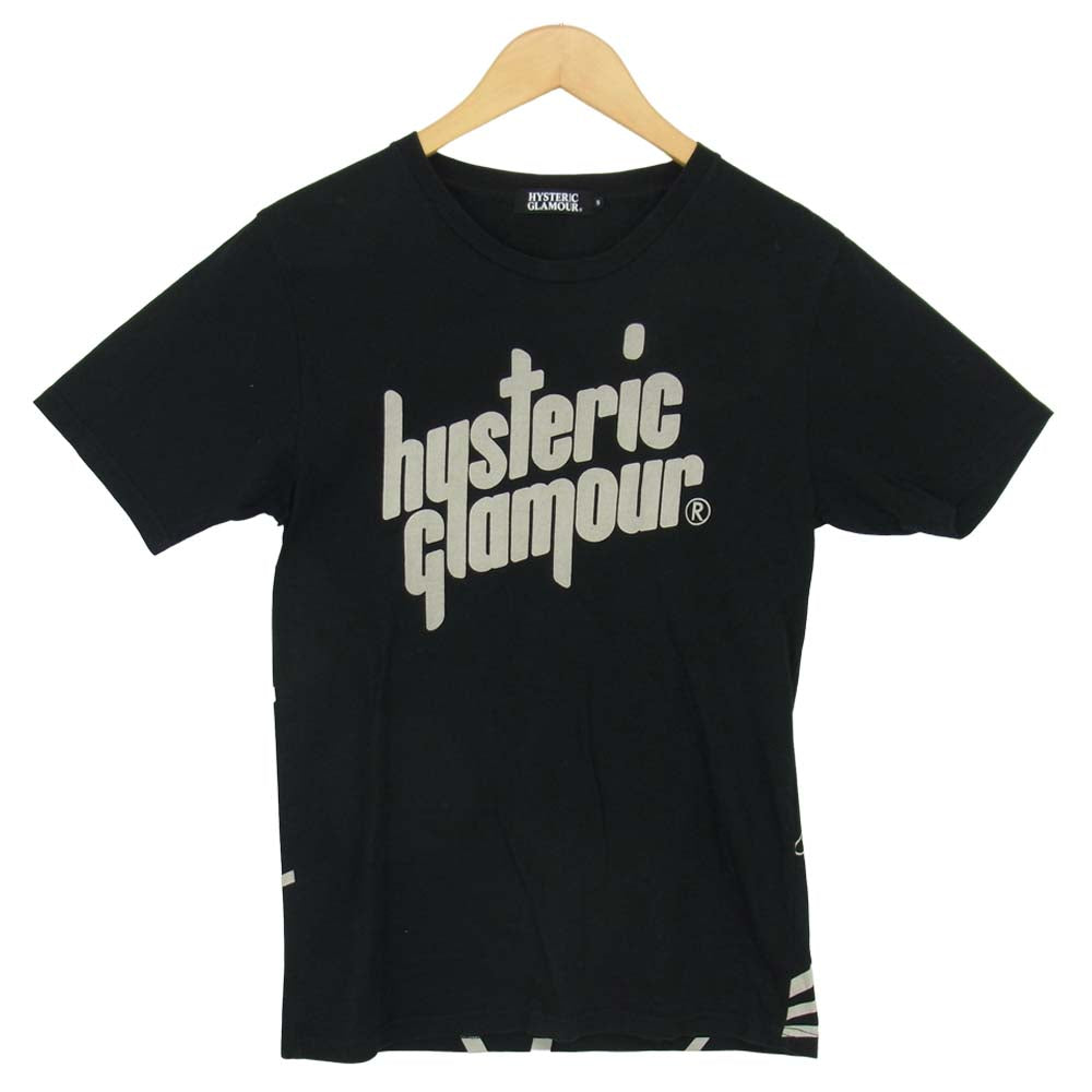 HYSTERIC GLAMOUR ヒステリックグラマー 0202CT27 半袖 ロゴ プリント Tシャツ  ブラック系 S【中古】