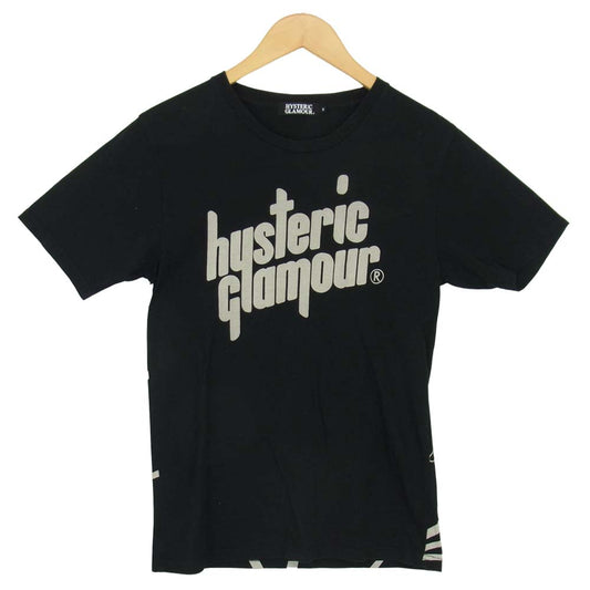 HYSTERIC GLAMOUR ヒステリックグラマー 0202CT27 半袖 ロゴ プリント Tシャツ  ブラック系 S【中古】