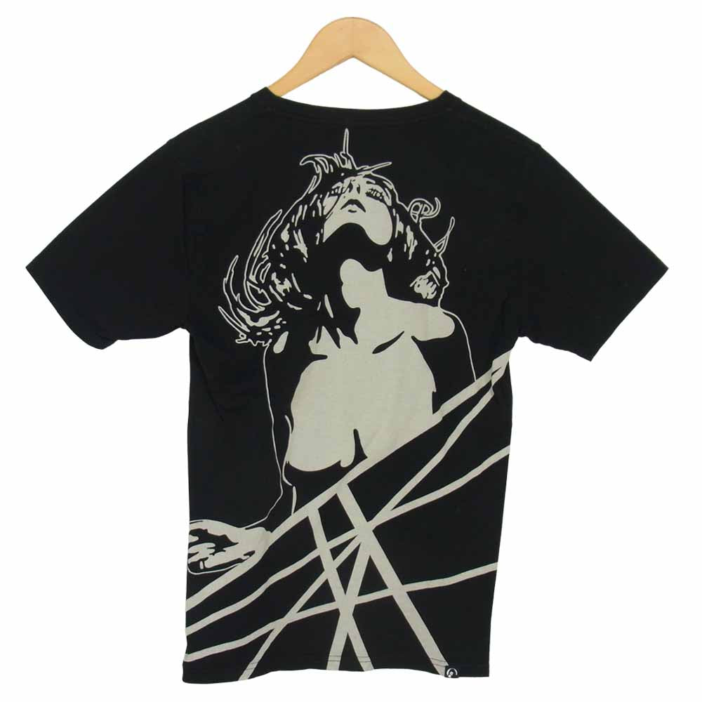 HYSTERIC GLAMOUR ヒステリックグラマー 0202CT27 半袖 ロゴ プリント Tシャツ  ブラック系 S【中古】