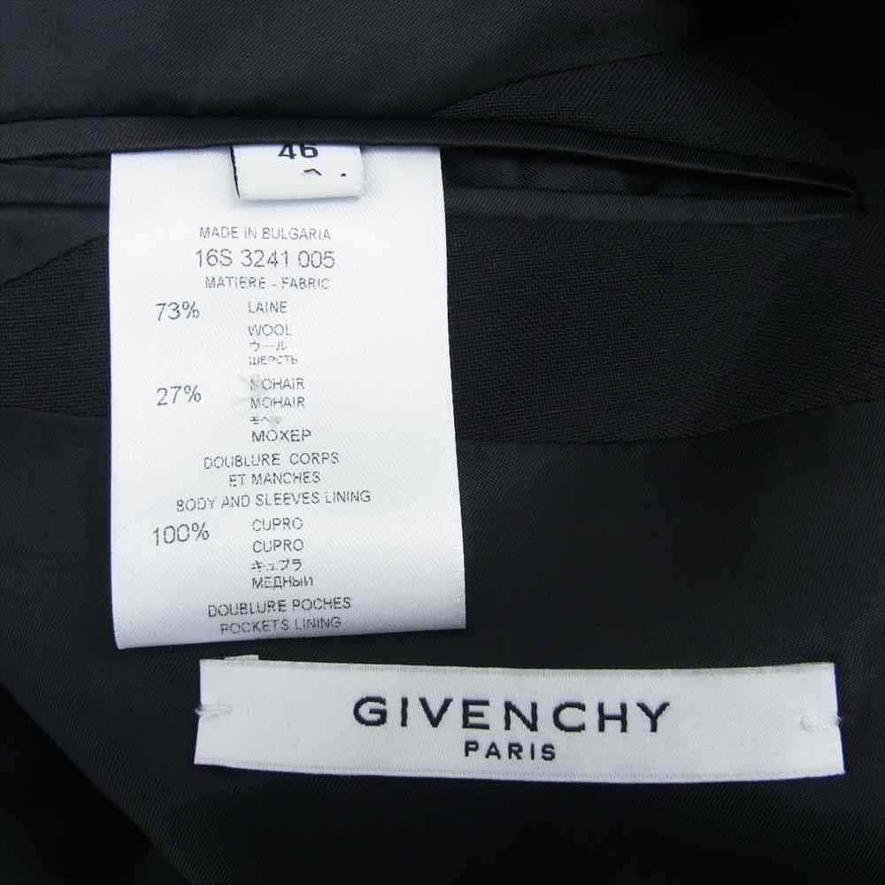 GIVENCHY ジバンシィ 16S 3241 005 テーラード ウール ジャケット ブラック系 46【中古】