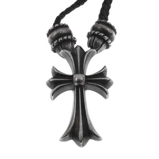 CHROME HEARTS クロムハーツ（原本無） スモール CHクロス クリンプト ペンダント wボロチップ【中古】