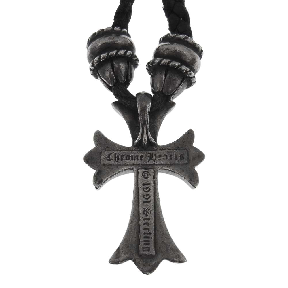 CHROME HEARTS クロムハーツ（原本無） スモール CHクロス クリンプト ペンダント wボロチップ【中古】