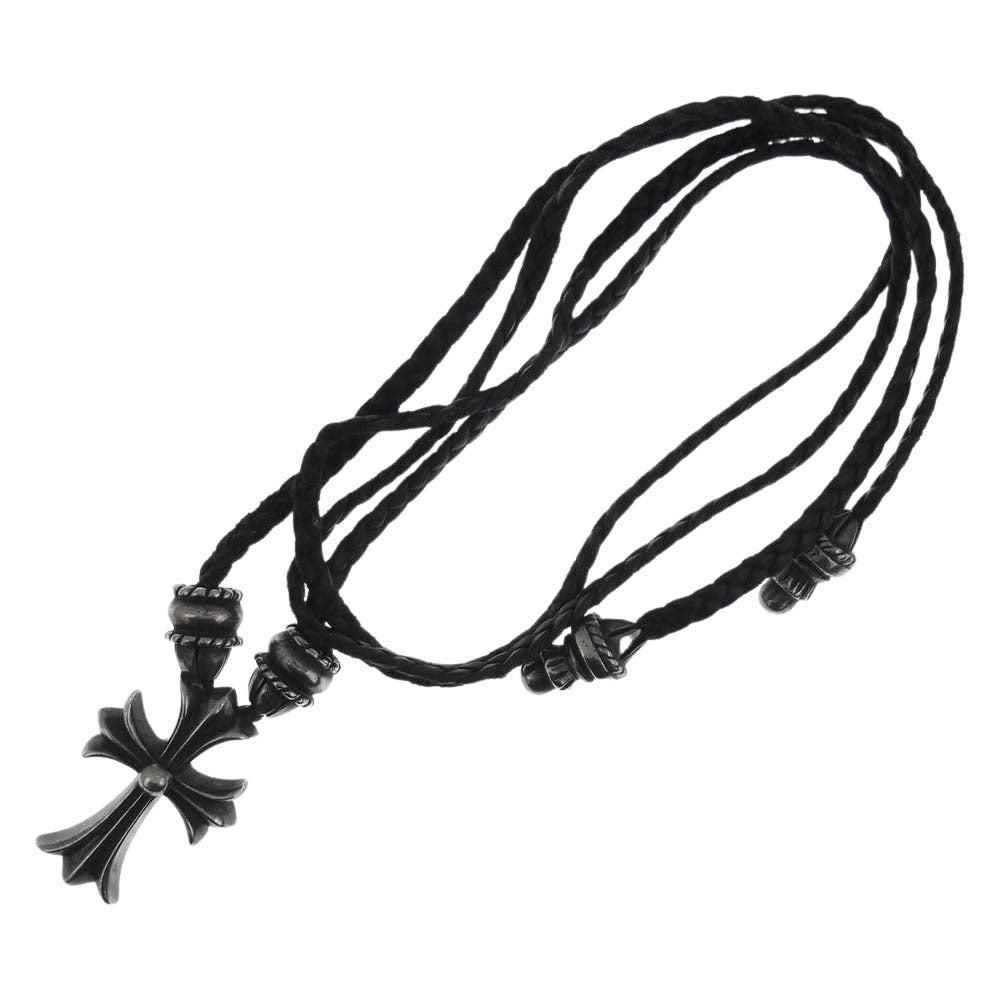 CHROME HEARTS クロムハーツ（原本無） スモール CHクロス クリンプト ペンダント wボロチップ【中古】