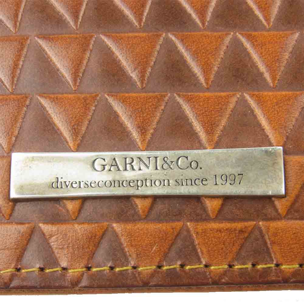 GARNI ガルニ GL19002 Triangle Chip Three Fold Wallet 3フォールド ウォレット 三つ折り 財布 ブラウン系【美品】【中古】