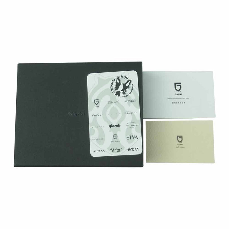 GARNI ガルニ GL19002 Triangle Chip Three Fold Wallet 3フォールド ウォレット 三つ折り 財布 ブラウン系【美品】【中古】
