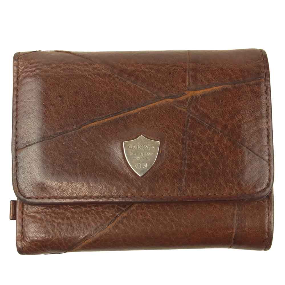 GARNI ガルニ GL19002 Insection Three Fold Wallett 3フォールド ウォレット 三つ折り 財布 ブラウン系【美品】【中古】