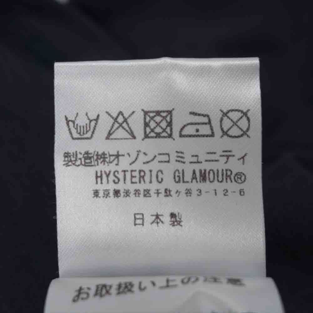 HYSTERIC GLAMOUR ヒステリックグラマー 02212CT15 MIDNIGHT MOVER クルーネック 半袖 Tシャツ ネイビー系 L【中古】