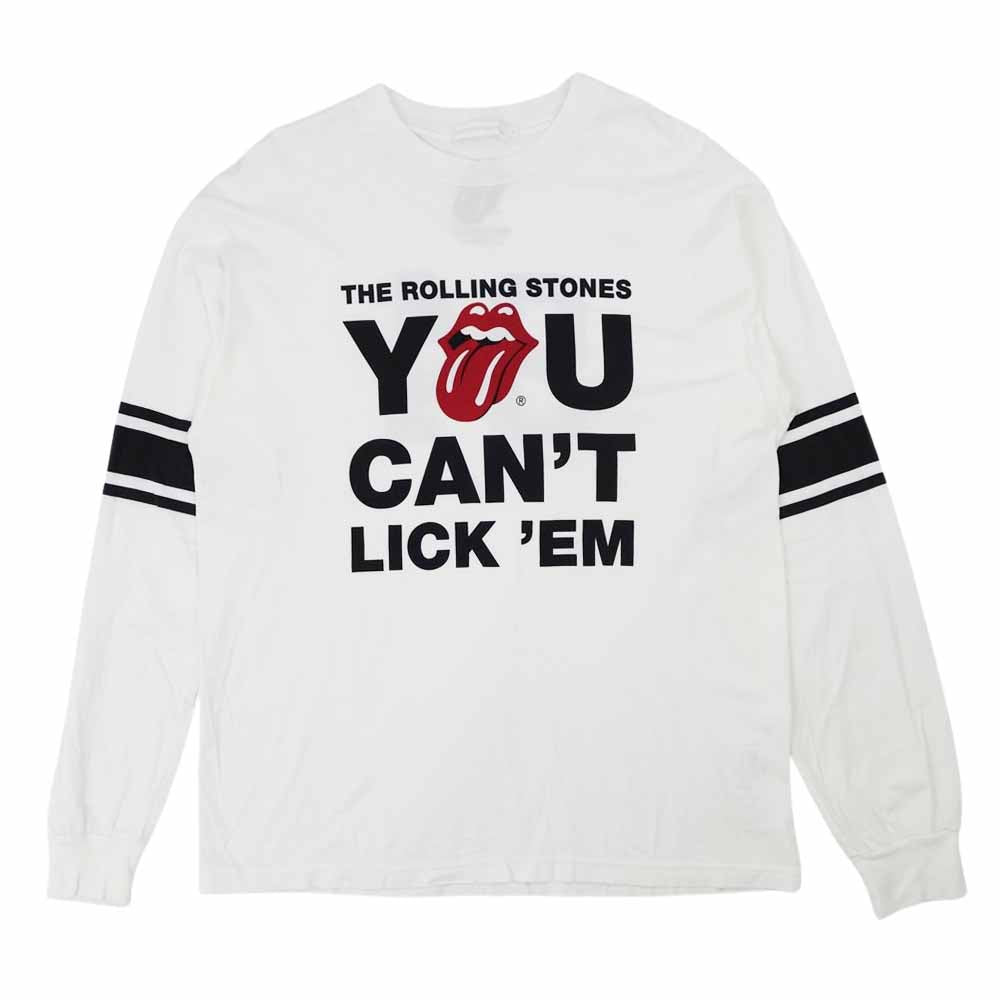 HYSTERIC GLAMOUR ヒステリックグラマー 06193CL02 × Rolling Stones XXX you can't lick 'em クルーネック 長袖 Tシャツ ホワイト系 M【中古】