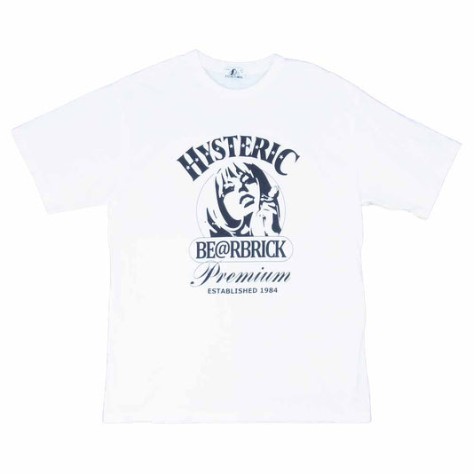 HYSTERIC GLAMOUR ヒステリックグラマー 02212CT19 BE＠RBRICK ベアブリック クルーネック 半袖 Tシャツ ホワイト系 L【中古】