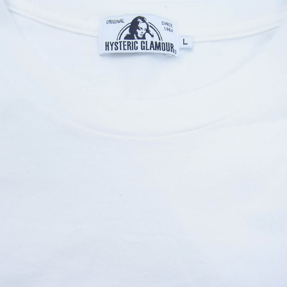 HYSTERIC GLAMOUR ヒステリックグラマー 02212CT19 BE＠RBRICK ベアブリック クルーネック 半袖 Tシャツ ホワイト系 L【中古】