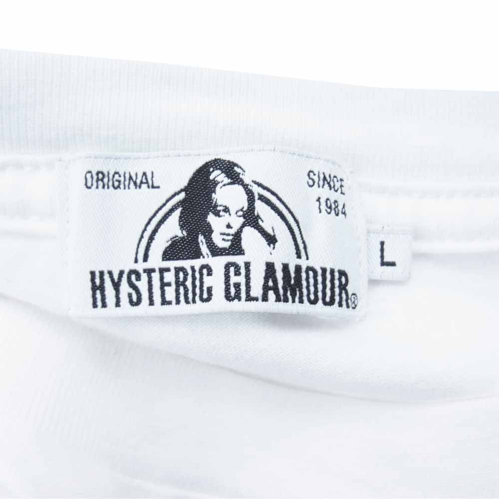 HYSTERIC GLAMOUR ヒステリックグラマー 02212CT19 BE＠RBRICK ベアブリック クルーネック 半袖 Tシャツ ホワイト系 L【中古】