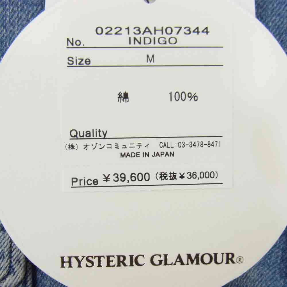 HYSTERIC GLAMOUR ヒステリックグラマー 02213AH07344 SUPER FUZZ 刺繍 ウエスタンデニムシャツ インディゴブルー系 M【新古品】【未使用】【中古】