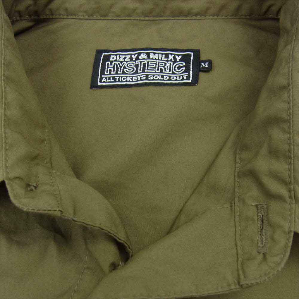 HYSTERIC GLAMOUR ヒステリックグラマー 02213AH05  SONIC YOUTH/DIRTY 4ポケット シャツ カーキ系 M【中古】