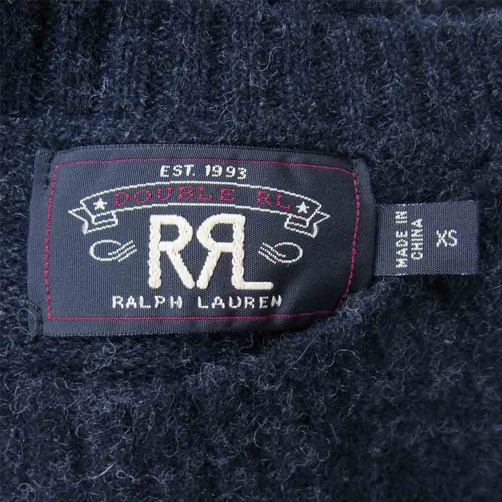 RRL ダブルアールエル クルーネック ニット 無地 ブラック系 XS【中古】