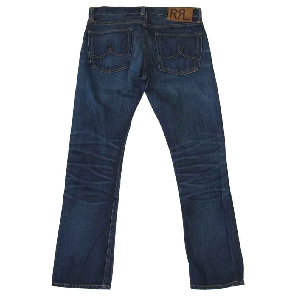 RRL ダブルアールエル USA製 加工 ボタンフライ スエードパッチ デニム インディゴブルー系 26【中古】