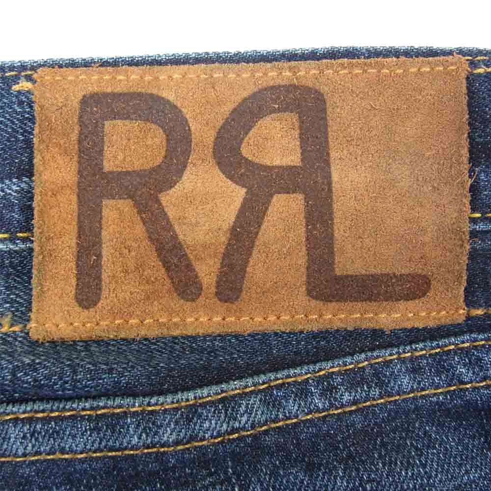 RRL ダブルアールエル USA製 加工 ボタンフライ スエードパッチ デニム インディゴブルー系 26【中古】