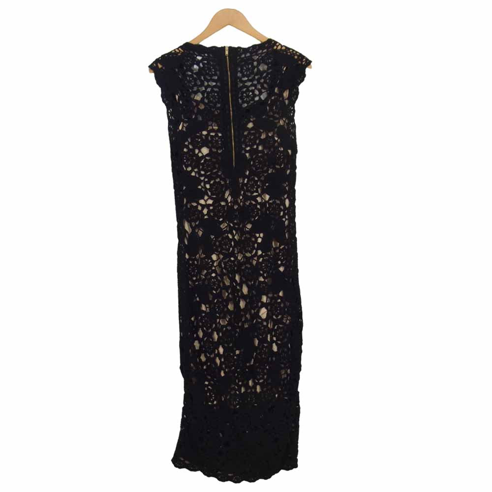 MARC JACOBS マークジェイコブス Ｍ1113725 ノースリーブ フラワー レース ワンピース ブラック系 S【中古】
