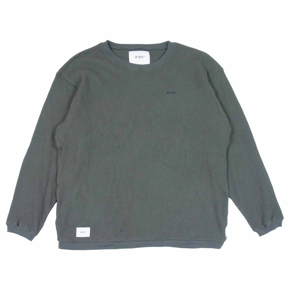 WTAPS ダブルタップス 20AW 202ATDT-CSM23 WAFFLE LS ワッフル サーマル L/S Tシャツ カットソー OLIVEDRAB S【中古】