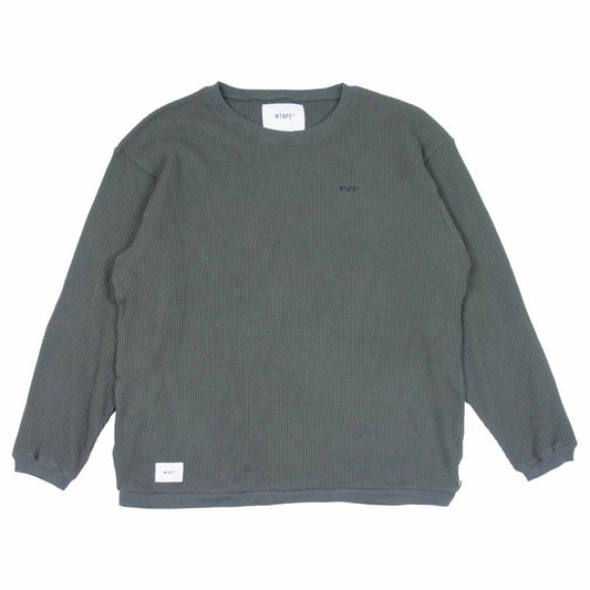 WTAPS ダブルタップス 20AW 202ATDT-CSM23 WAFFLE LS ワッフル サーマル L/S Tシャツ カットソー OLIVEDRAB S【中古】