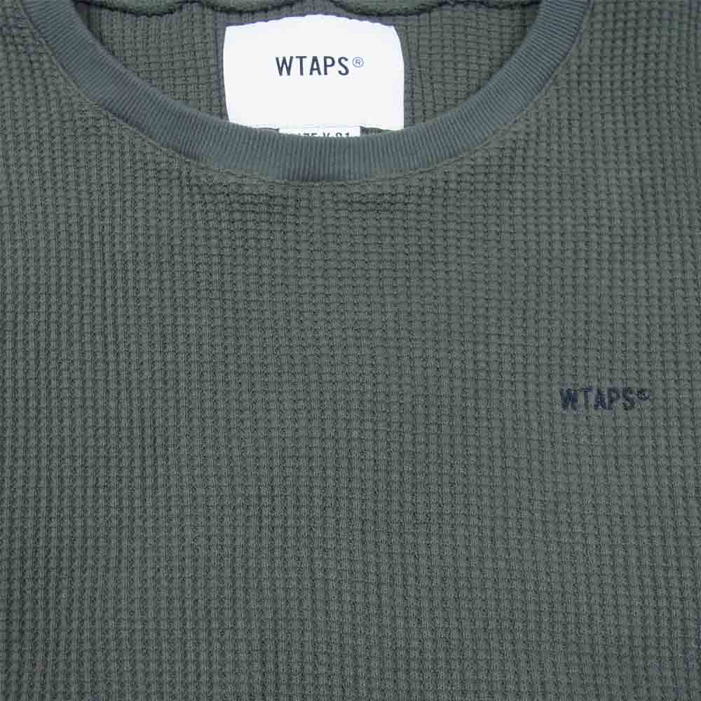 WTAPS ダブルタップス 20AW 202ATDT-CSM23 WAFFLE LS ワッフル サーマル L/S Tシャツ カットソー OLIVEDRAB S【中古】