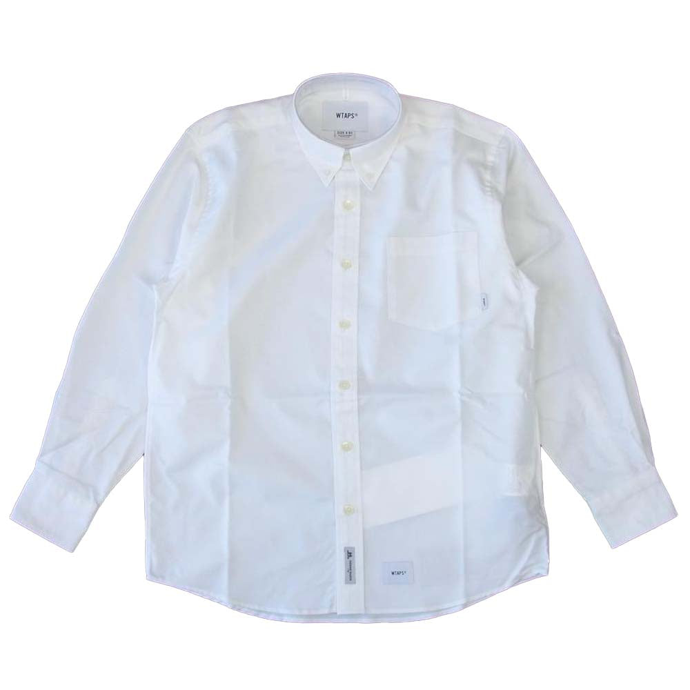 WTAPS ダブルタップス 20SS 201TQDT-SHM02 Thomas Mason OXFORD Shirt BD LS 01トーマス メイソン オックスフォード ホワイト系 S【新古品】【未使用】【中古】