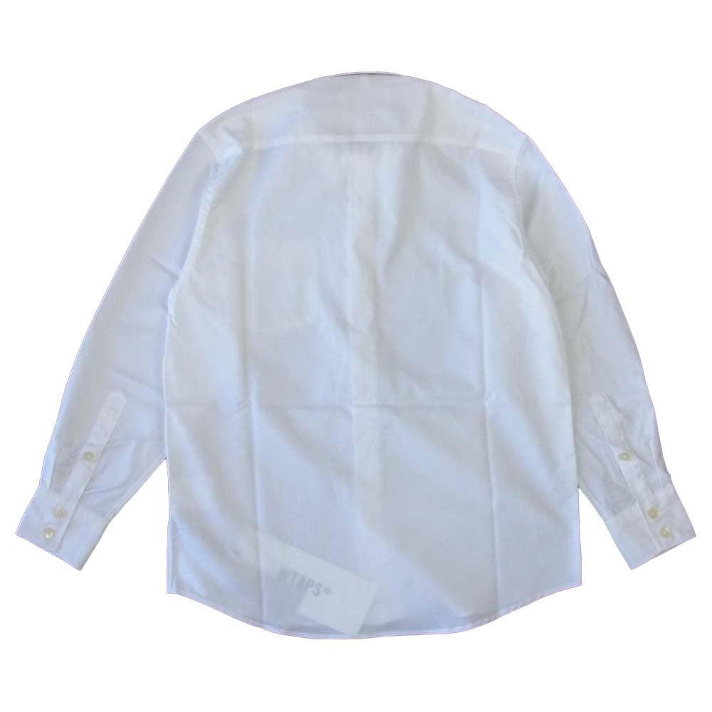 WTAPS ダブルタップス 20SS 201TQDT-SHM02 Thomas Mason OXFORD Shirt BD LS 01トーマス メイソン オックスフォード ホワイト系 S【新古品】【未使用】【中古】