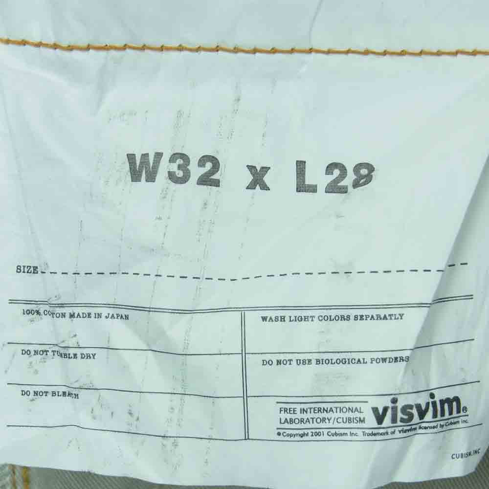 VISVIM ビズビム 0118105005029 SOCIAL SCULPTURE 10 DAMAGED 14 ダメージ デニム パンツ インディゴブルー系 W32 L28【中古】
