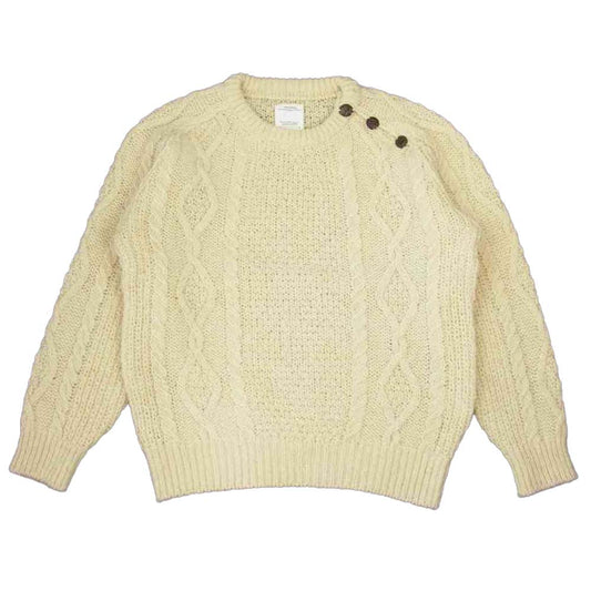 VISVIM ビズビム 0120205012005 BOLLARD CREW KNIT ボラード クルーネック ニット セーター ホワイト系 1【中古】
