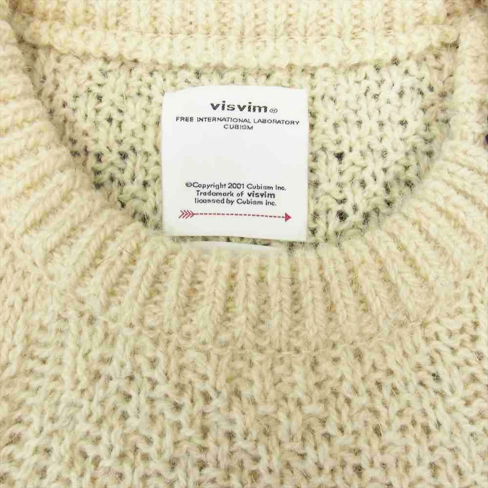 VISVIM ビズビム 0120205012005 BOLLARD CREW KNIT ボラード クルーネック ニット セーター ホワイト系 1【中古】