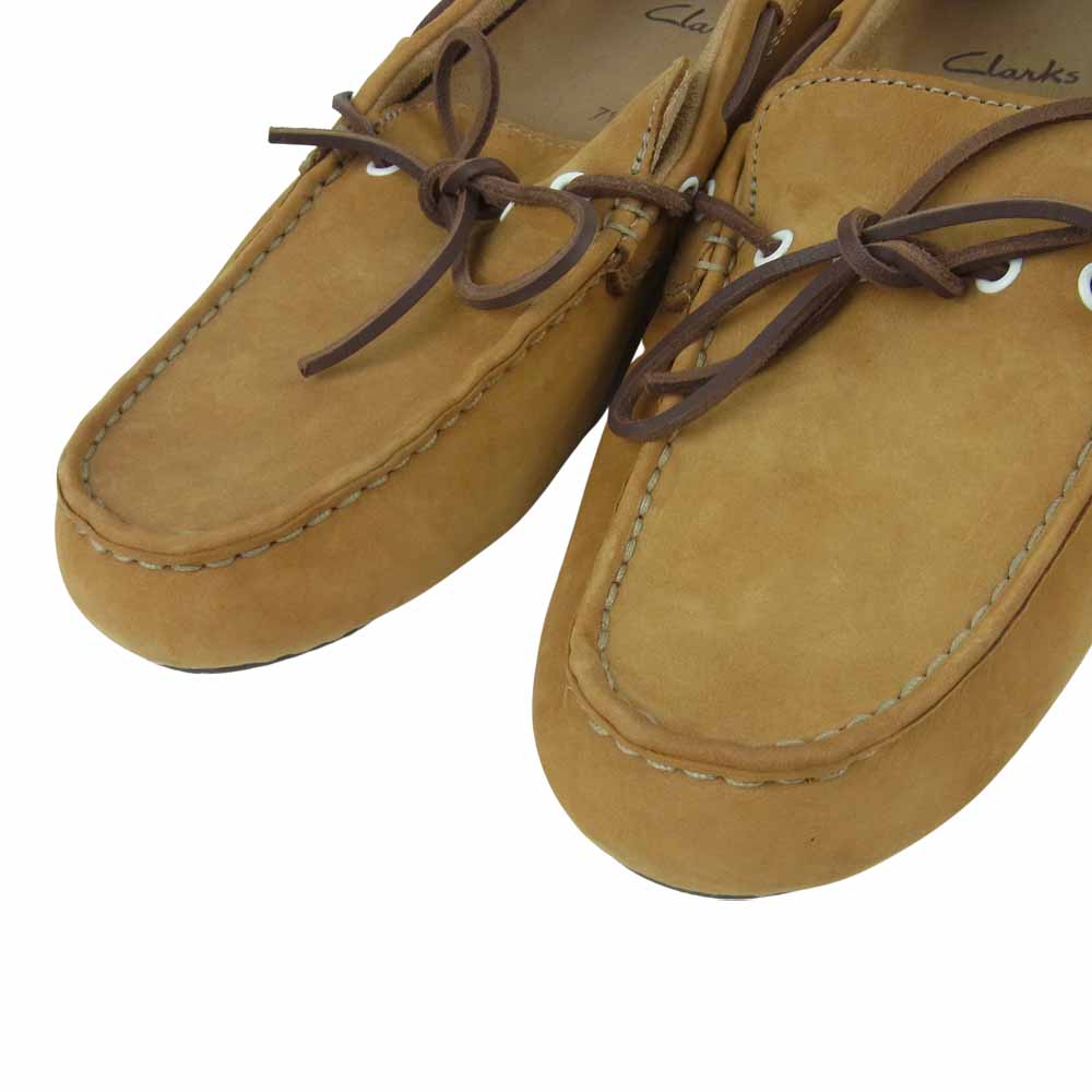 Clarks クラークス 1213500679 レザー デッキ シューズ ベトナム製 ブラウン系 UK 7.5G【美品】【中古】