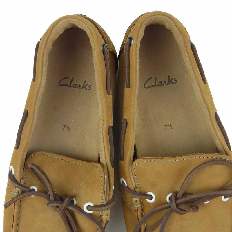 Clarks クラークス 1213500679 レザー デッキ シューズ ベトナム製 ブラウン系 UK 7.5G【美品】【中古】