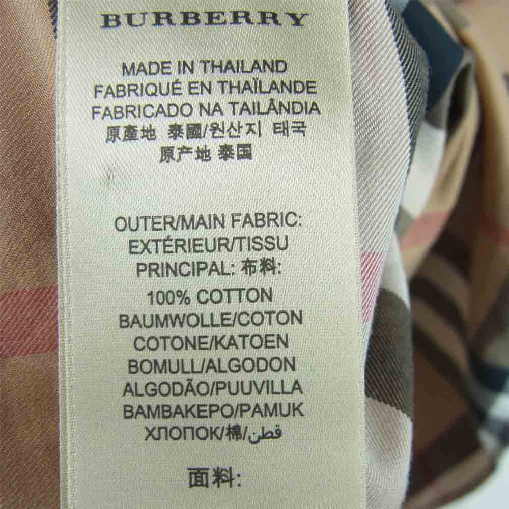 BURBERRY バーバリー BRIT ノヴァチェック柄 スモールカラー ボタンダウン 長袖 シャツ ブラック系 L【中古】