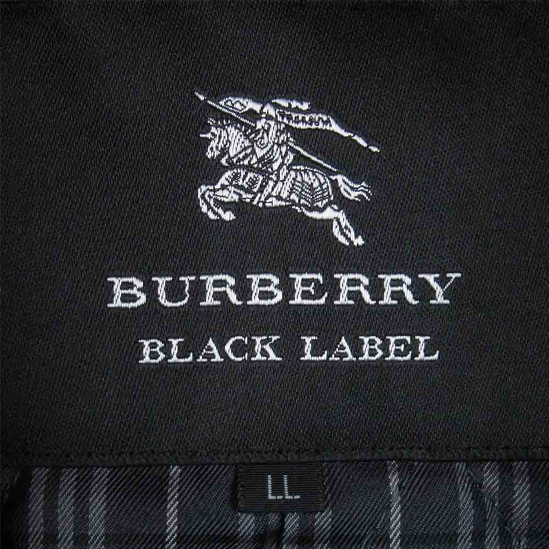 BURBERRY BLACK LABEL バーバリーブラックレーベル D1A84-207-09 メタルボタン 中綿 キルティング トレンチコート ブラック系 LL【中古】