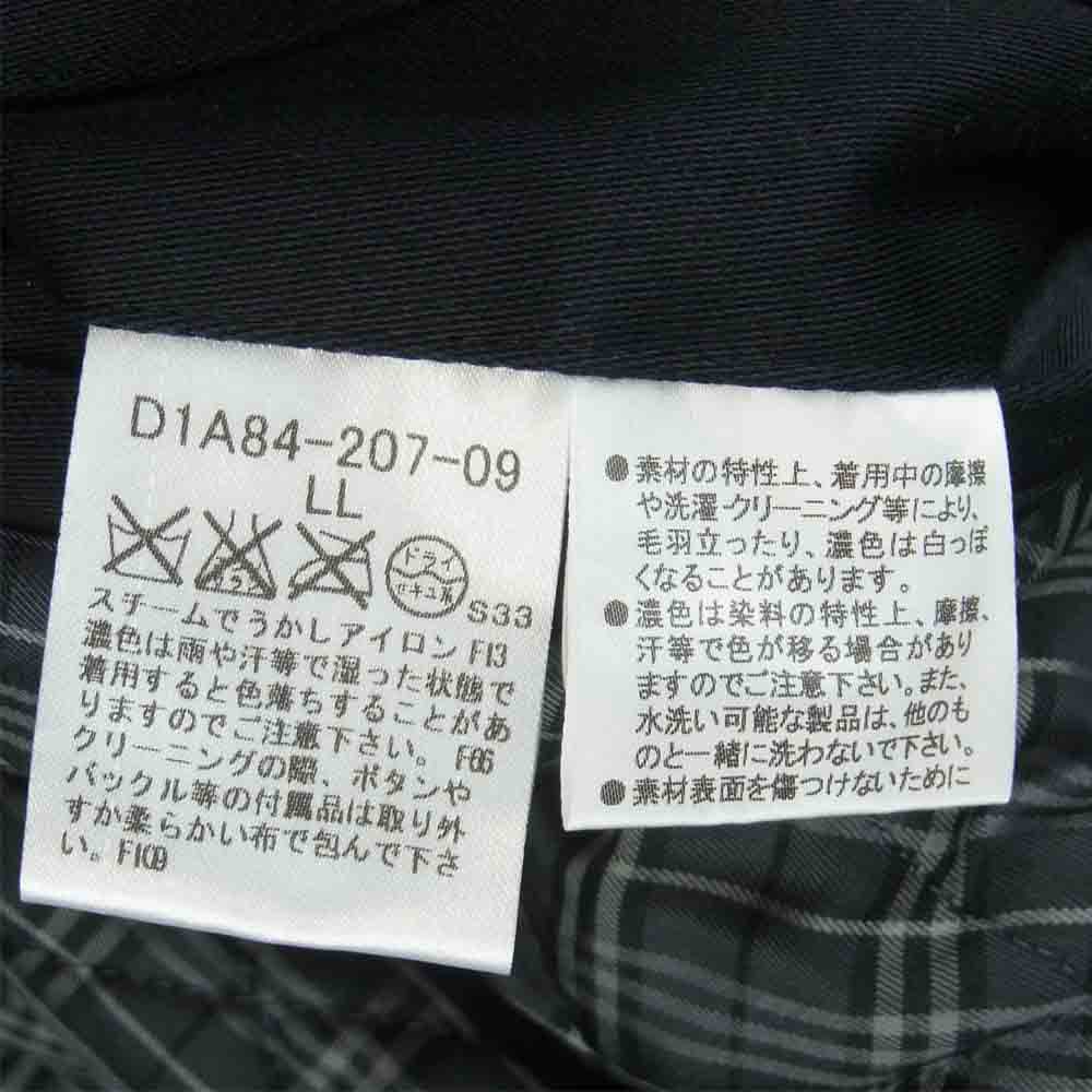 BURBERRY BLACK LABEL バーバリーブラックレーベル D1A84-207-09 メタルボタン 中綿 キルティング トレンチコート ブラック系 LL【中古】