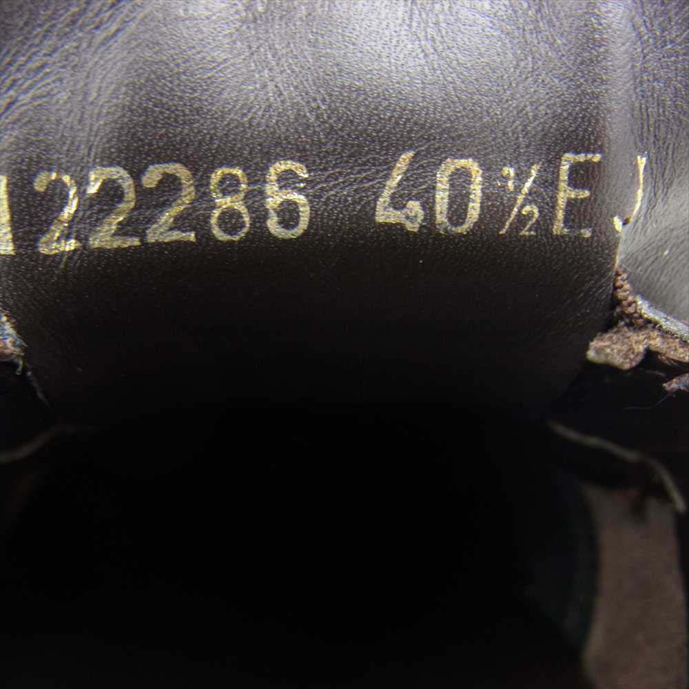 GUCCI グッチ 122286 GG柄 レザー スリッポン ダークブラウン系 40.5【中古】