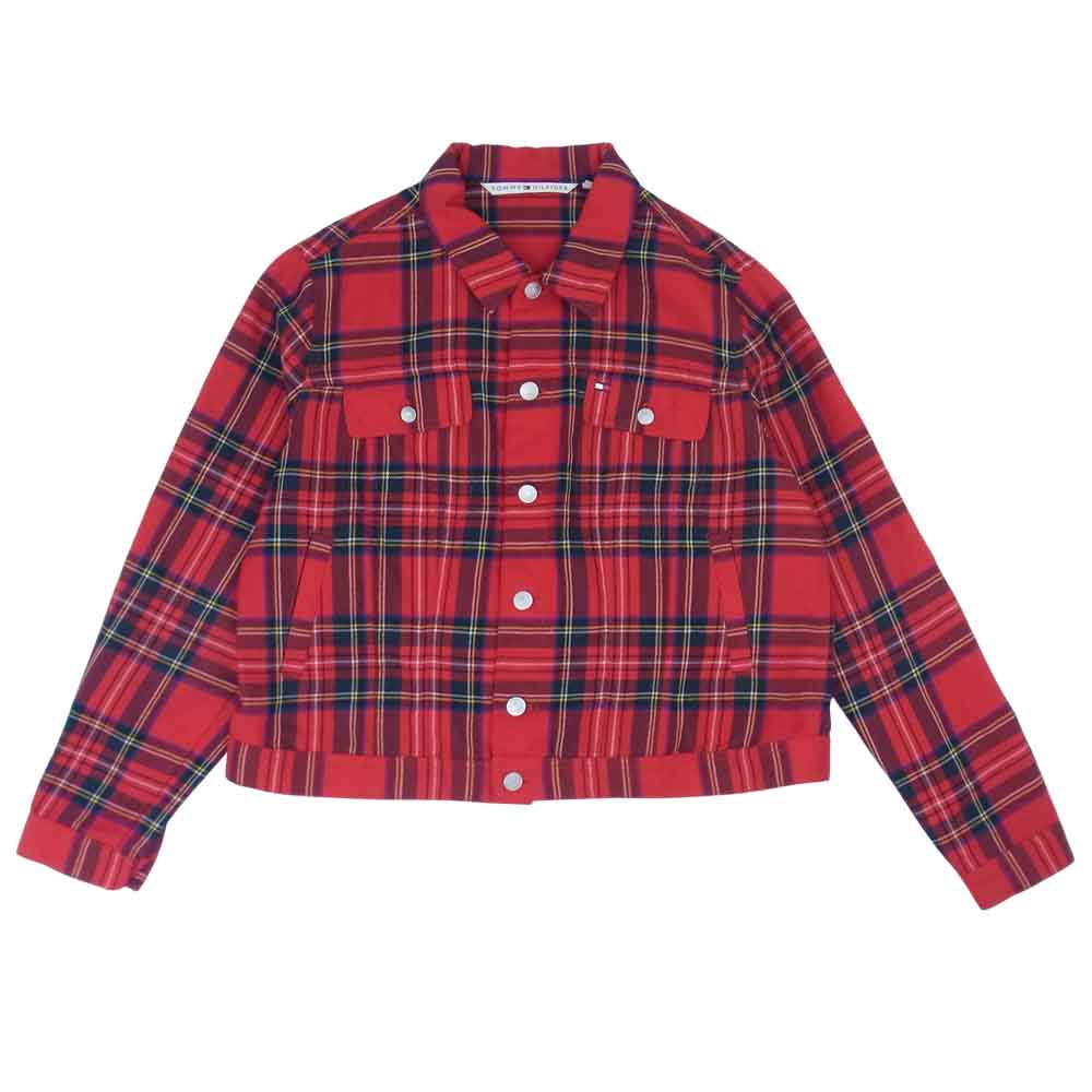 TOMMY HILFIGER トミーヒルフィガー 160582 チェック 長袖 シャツ レッド系 XL【中古】