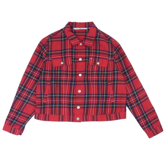TOMMY HILFIGER トミーヒルフィガー 160582 チェック 長袖 シャツ レッド系 XL【中古】